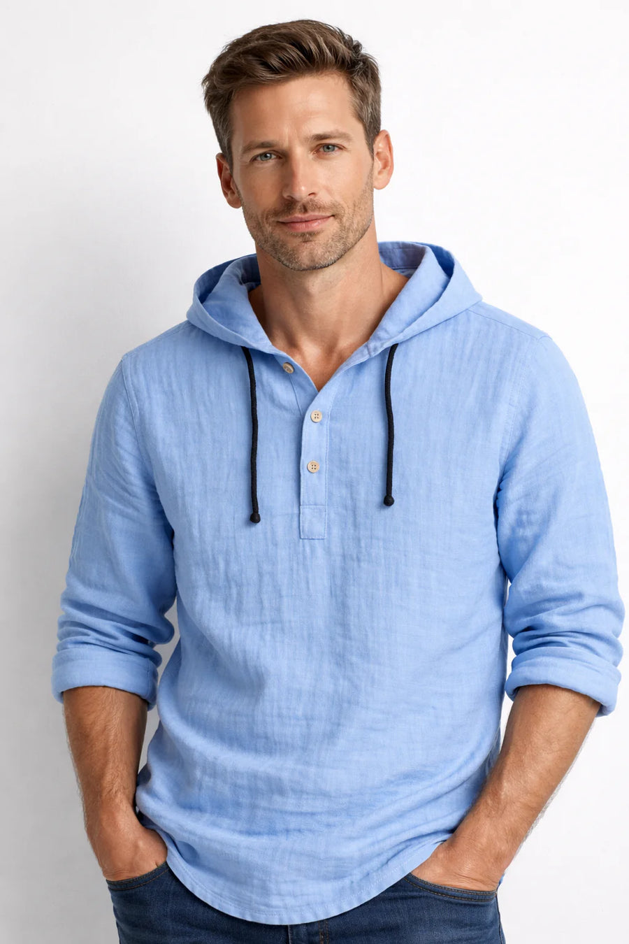 Camicia in Lino con Cappuccio