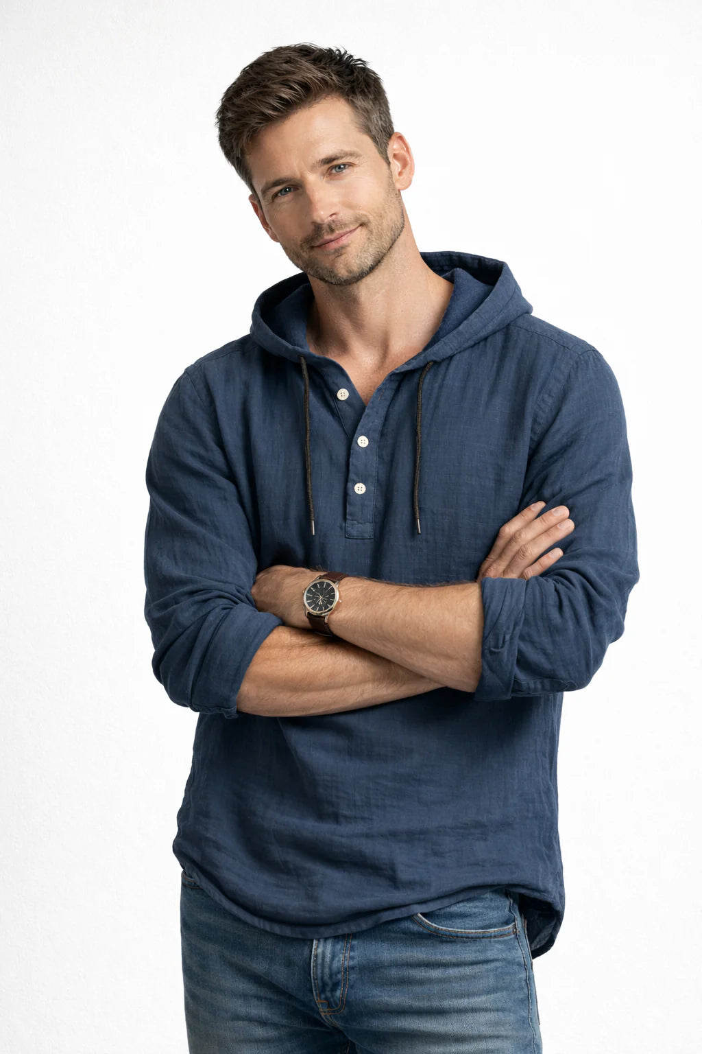 Camicia in Lino con Cappuccio
